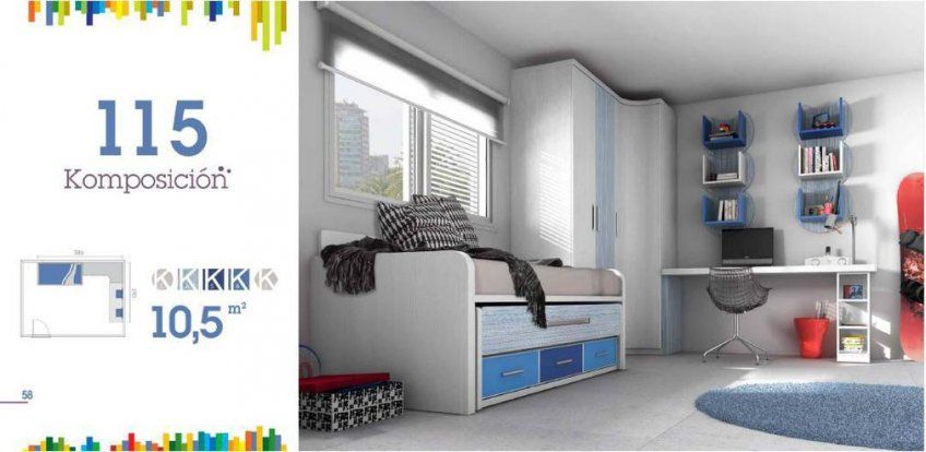 Dormitorio juvenil con compacto