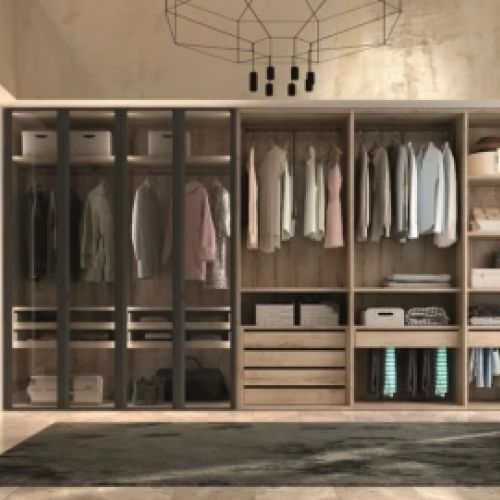 Vestidor puertas vitrina