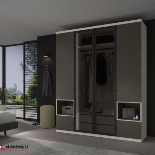 Armario puertas batientes cristal