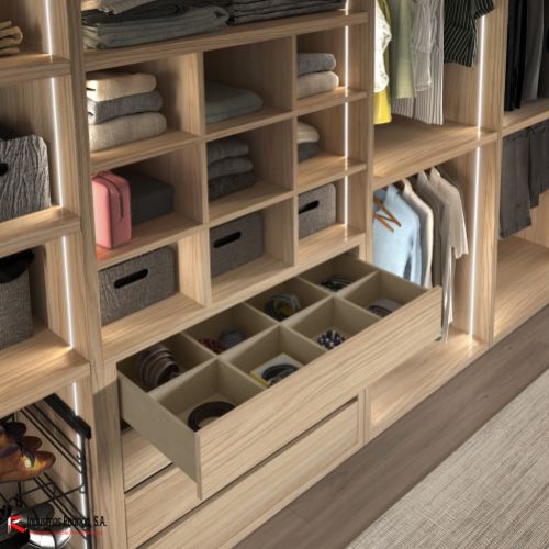 Vestidor detalle cajón organizador